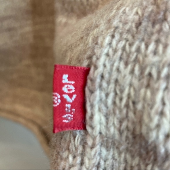 LEVI’S Sz XL Lambswool Blend Rolled Crew Neck Super Soft Sweater - Picture 8 of 9